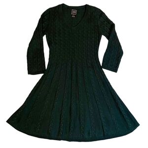 Jessica Howard cable Knit green sweater dress size S